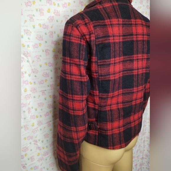 Gap women's size small red and black flannel jacket coat - Picture 10 of 14